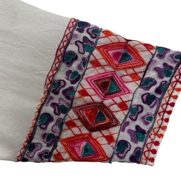 RARE! Christy Dawn Embroidered White Maxi dress - Picture 5 of 10